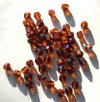 50 6mm Faceted Dark Topaz AB Firepolish Beads
